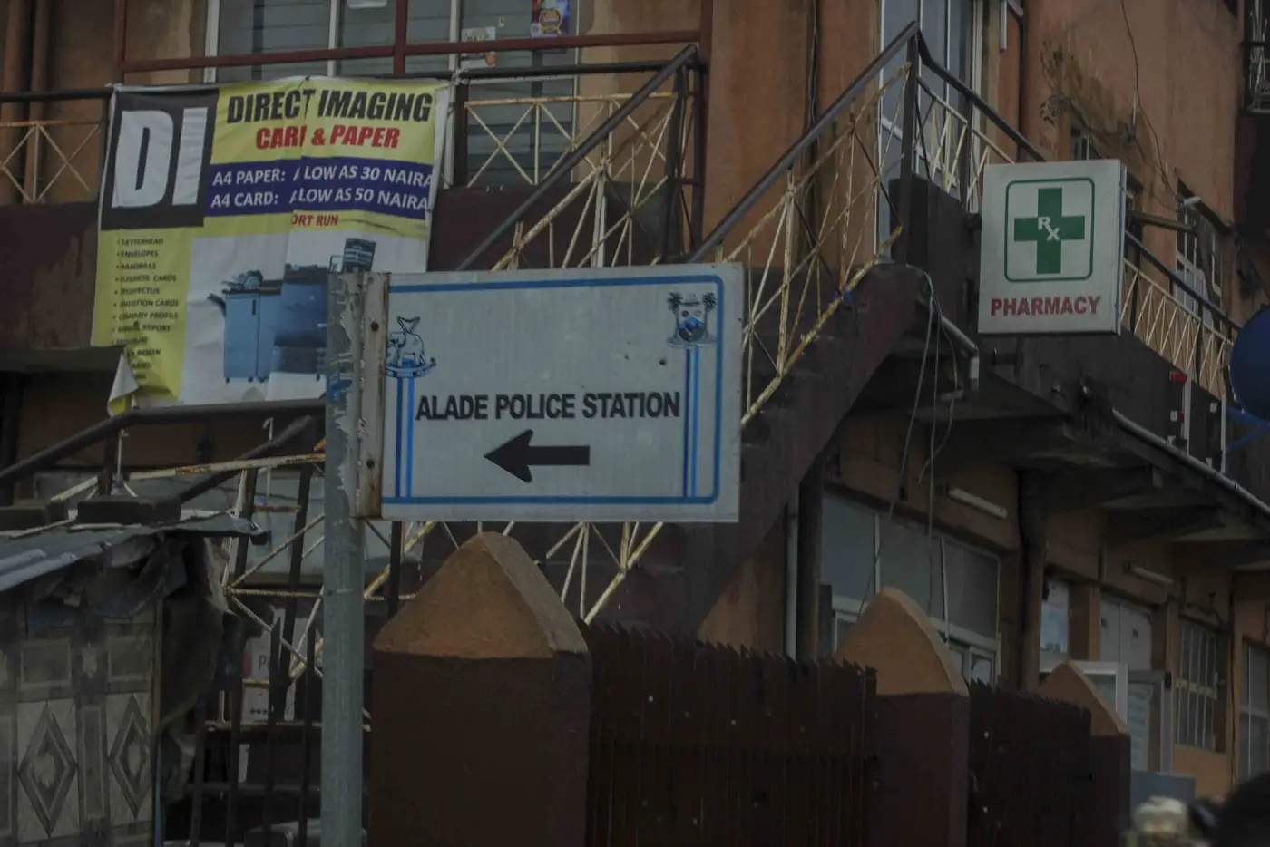 A print shop banner in Shomolu, Lagos: Direct Imaging, card and paper, A4 paper as low as 30 naira